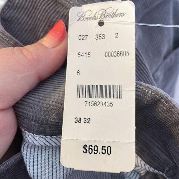 Brooks Brothers Gray Corduroy Pants size 38 X 32 - Picture 6 of 16